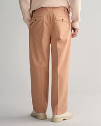 Twill-Chinohose mit B&uuml;gelfalten