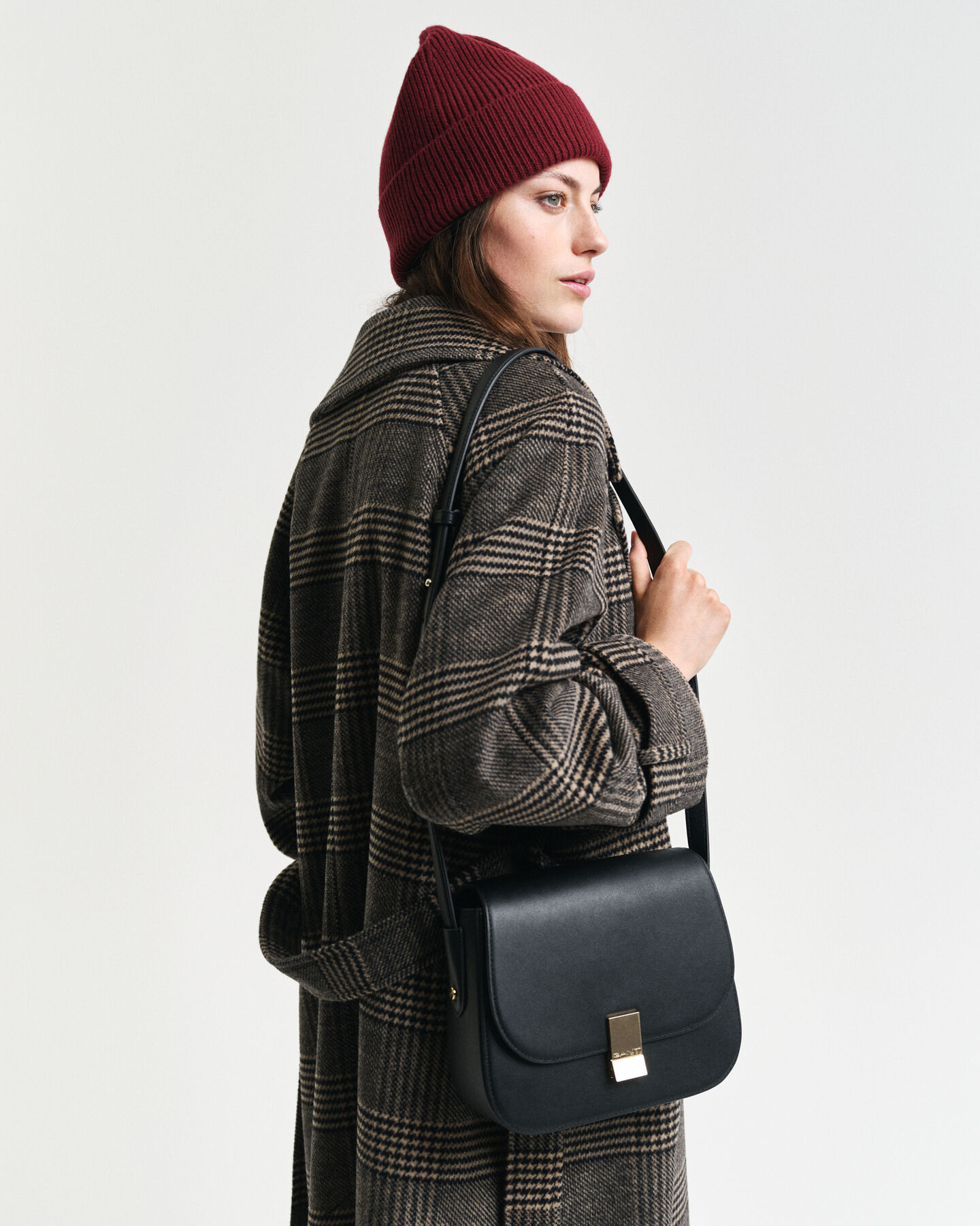 Schultertasche aus Leder