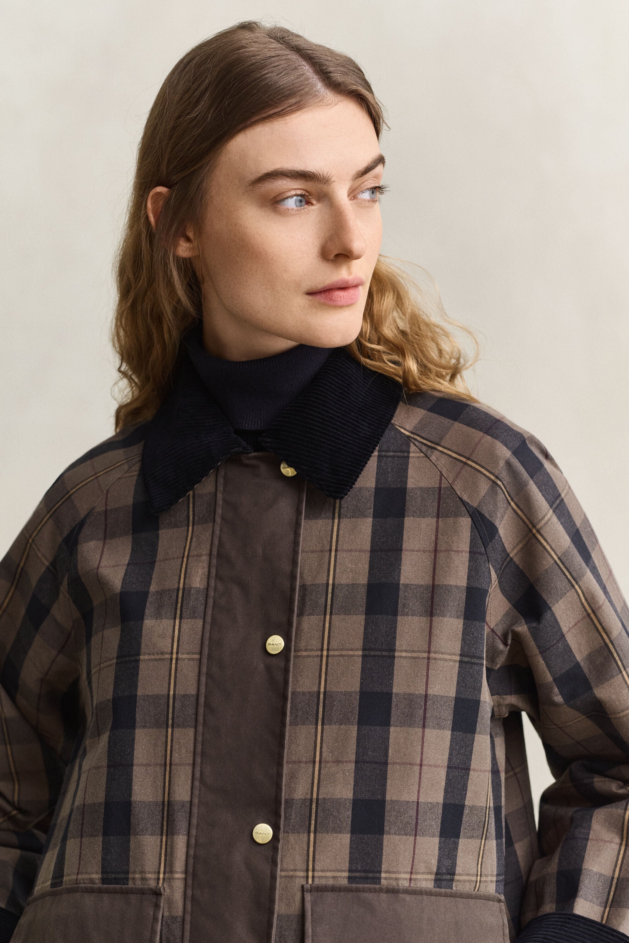 Check Waxed Jacket