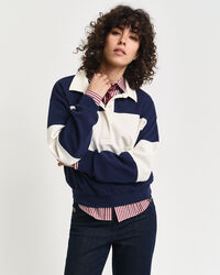 Color Blocked Rugger mit Piquéstruktur