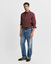 Regular Fit Twill-Hemd mit Paisley-Print