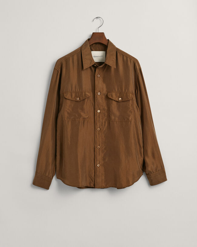 Relaxed Fit Seidenhemd