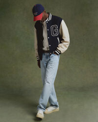 Leather Mix Varsity Jacket
