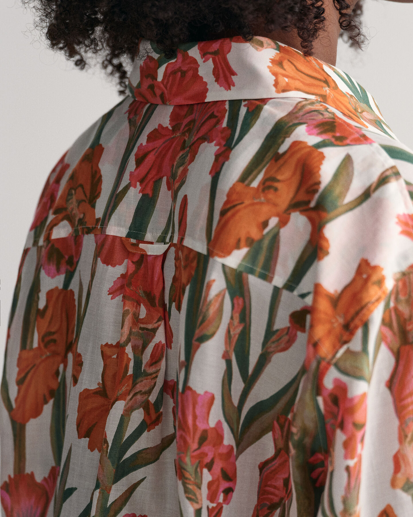 Iris Baumwoll Seiden Kurzarmbluse mit Print