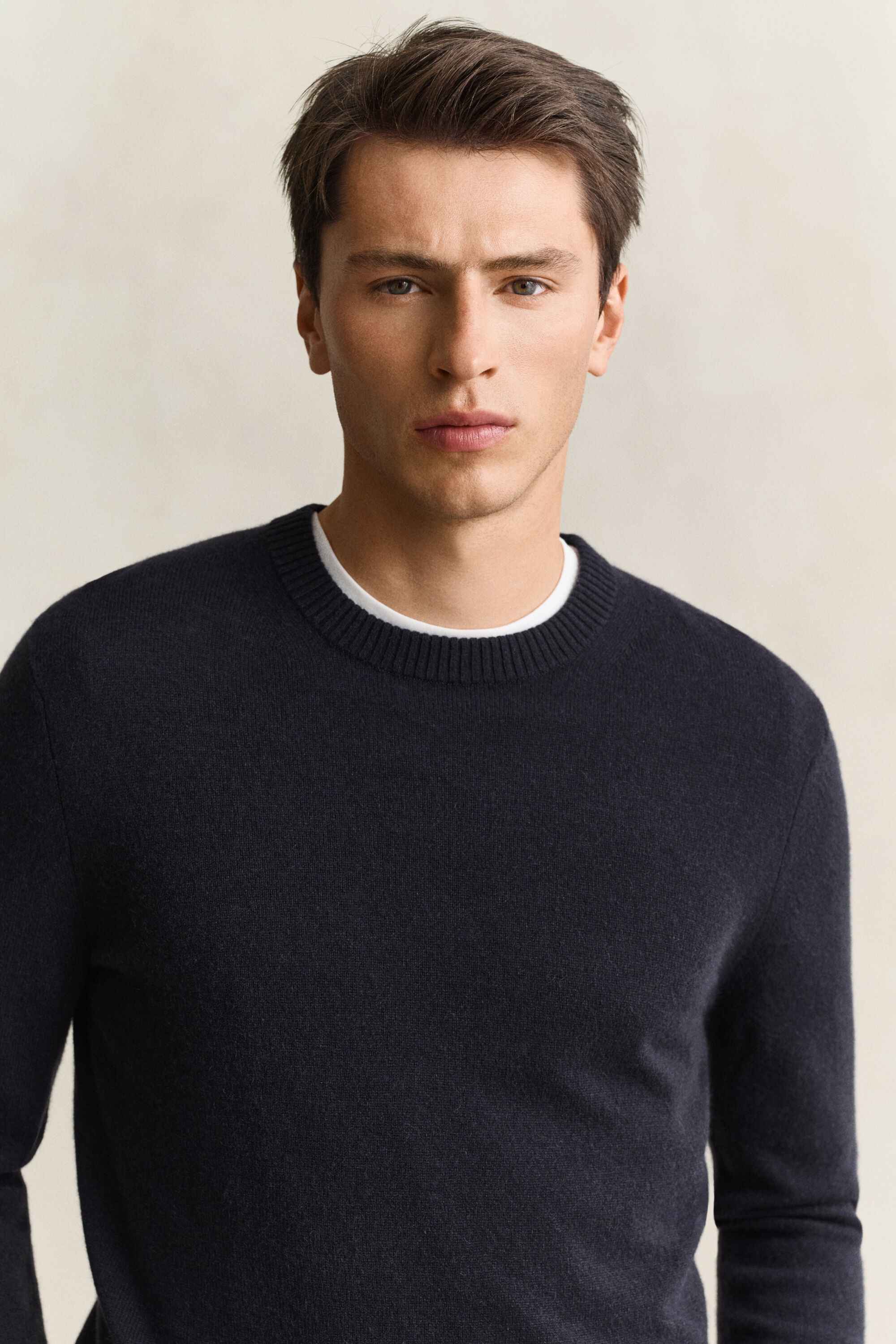 Pull col rond en cachemire