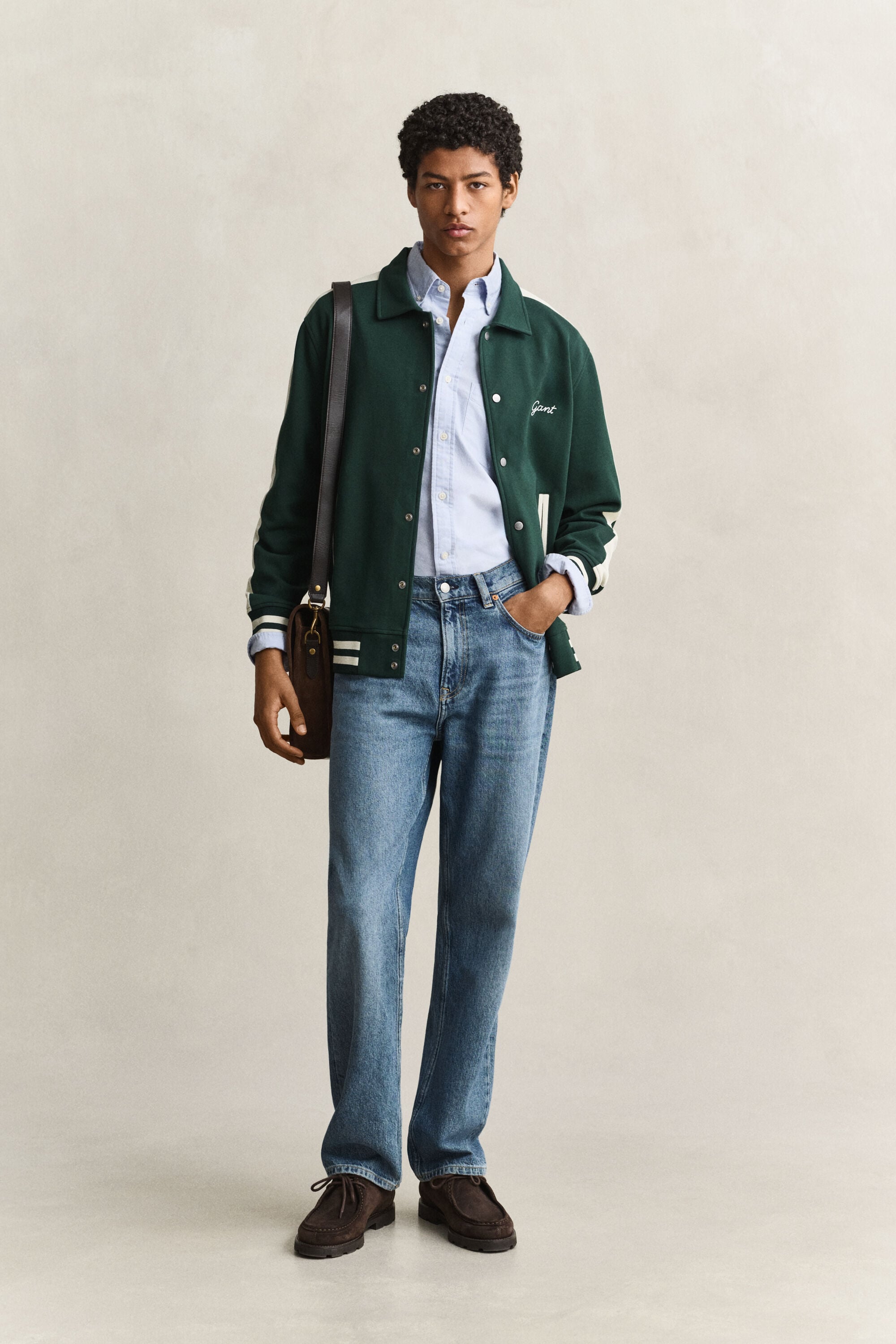 Interlock Jacke mit Knopfleiste