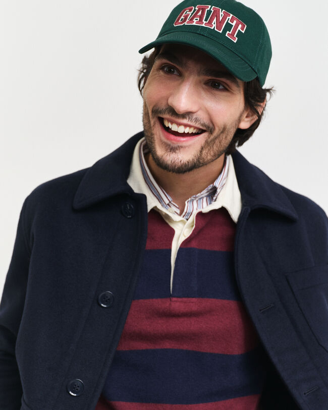 Gestreifter Rugger aus extrafeiner Lambswool