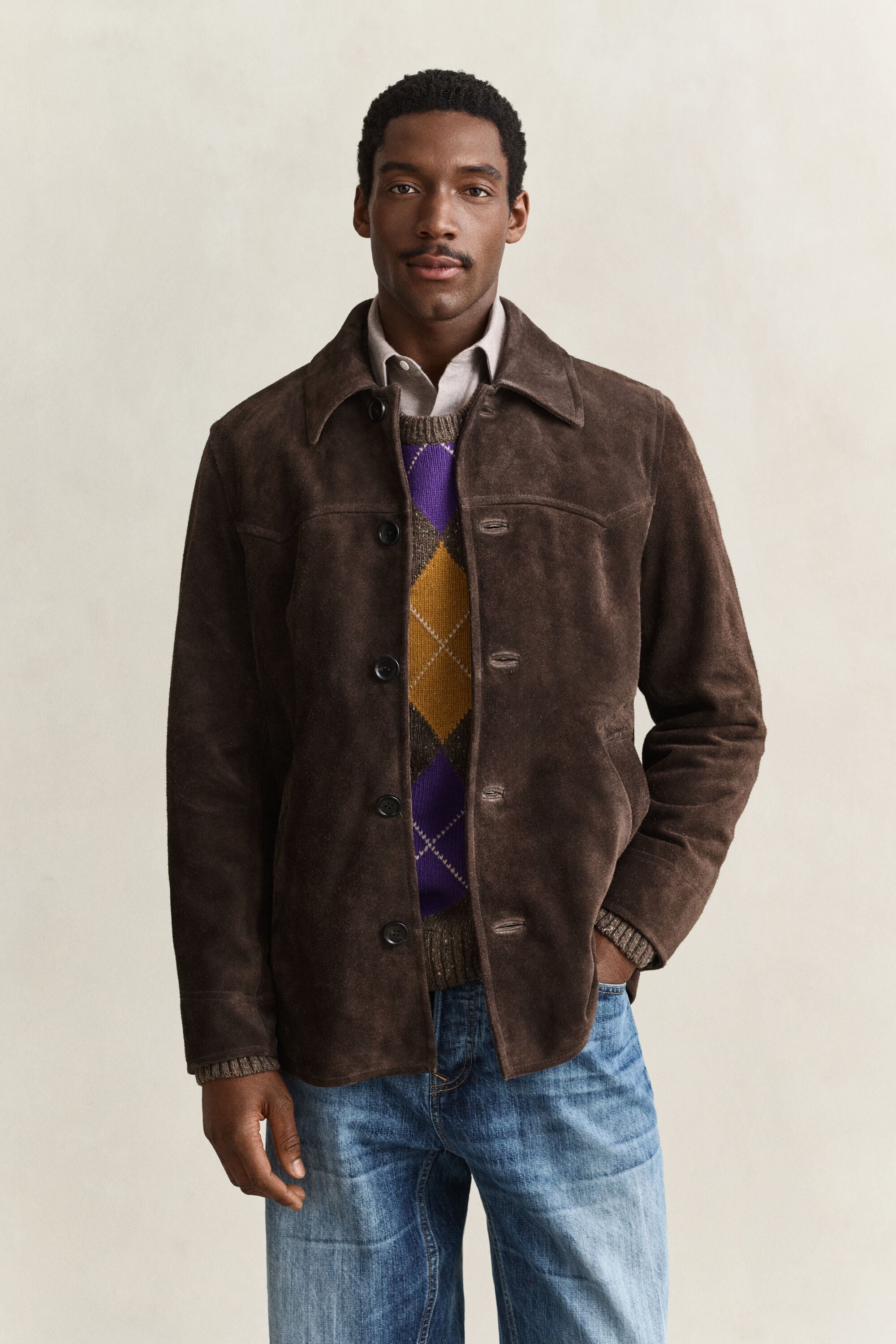 Suede Mid Length Jacket