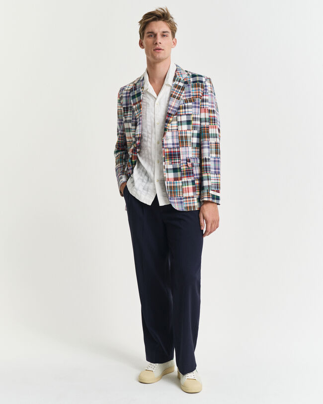 Relaxed Fit Seersucker Resort Kurzarmhemd