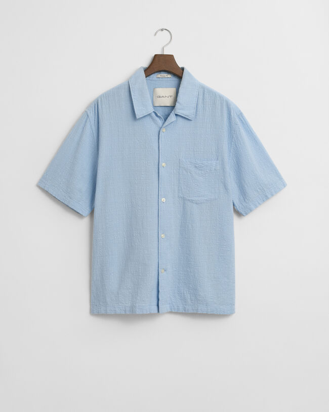 Relaxed Fit Kurzarmhemd mit Struktur