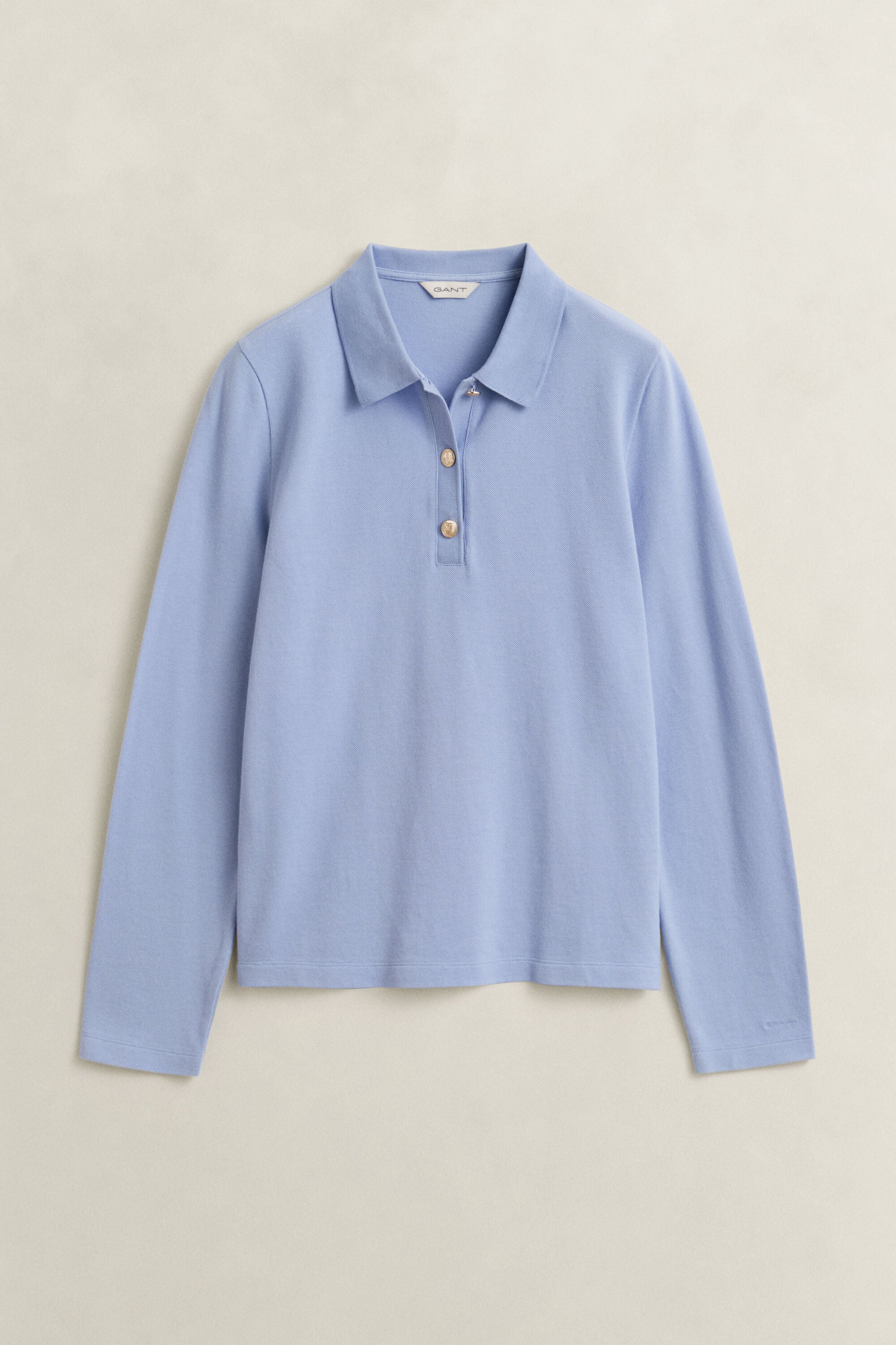 Langärmliges Piqué-Poloshirt