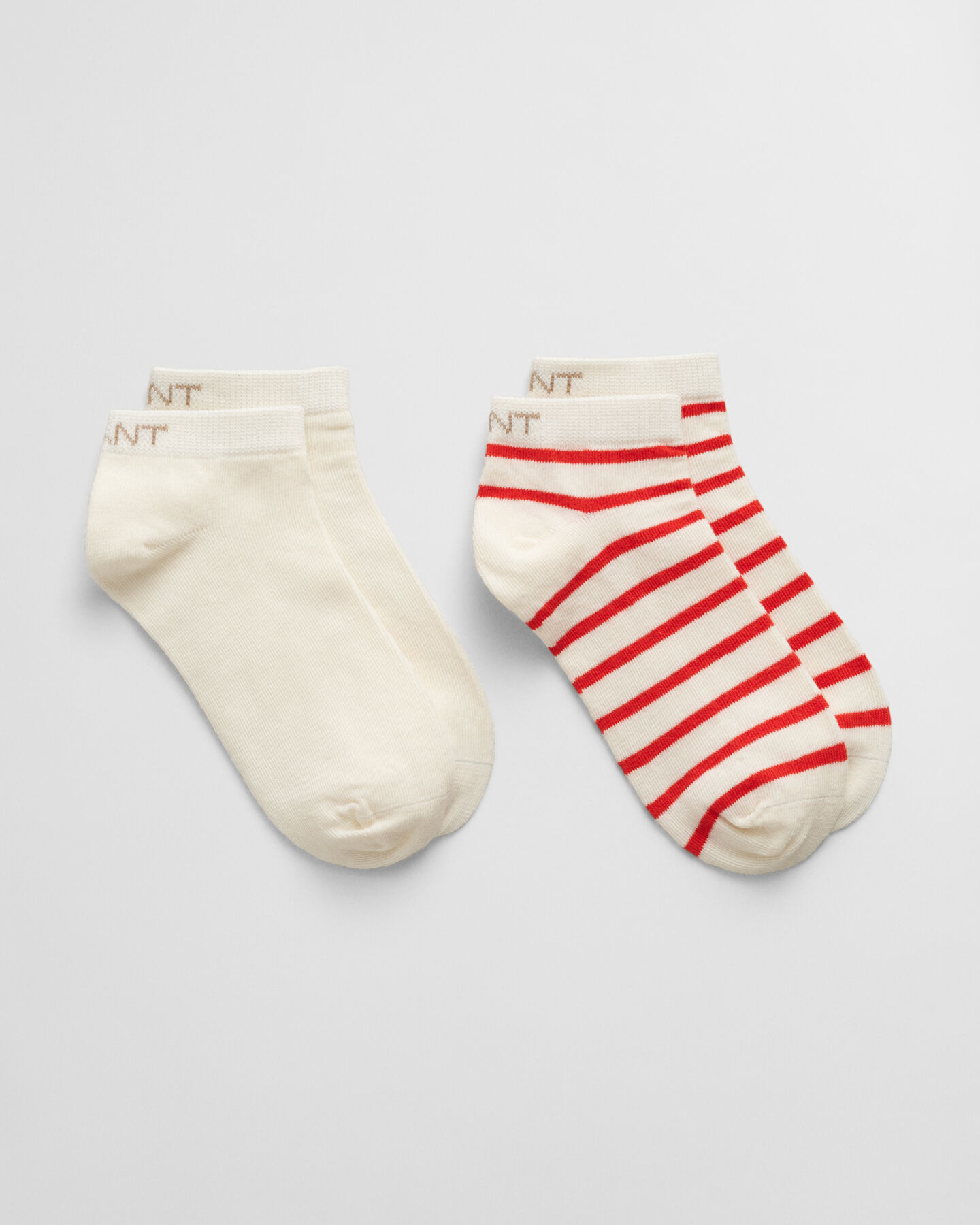 2er-Pack Kn&ouml;chelsocken Gestreift & Einfarbig