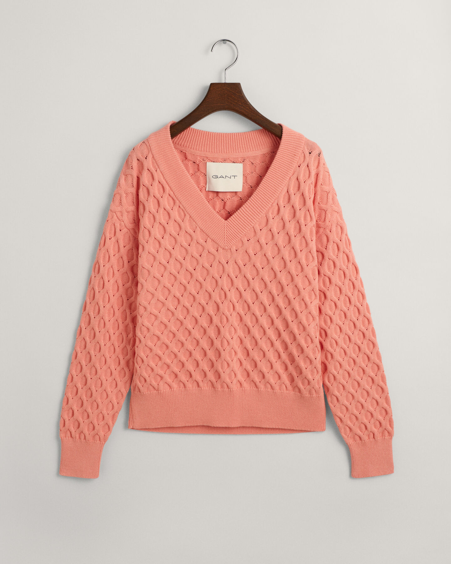 Strukturstrick V-Neck Pullover