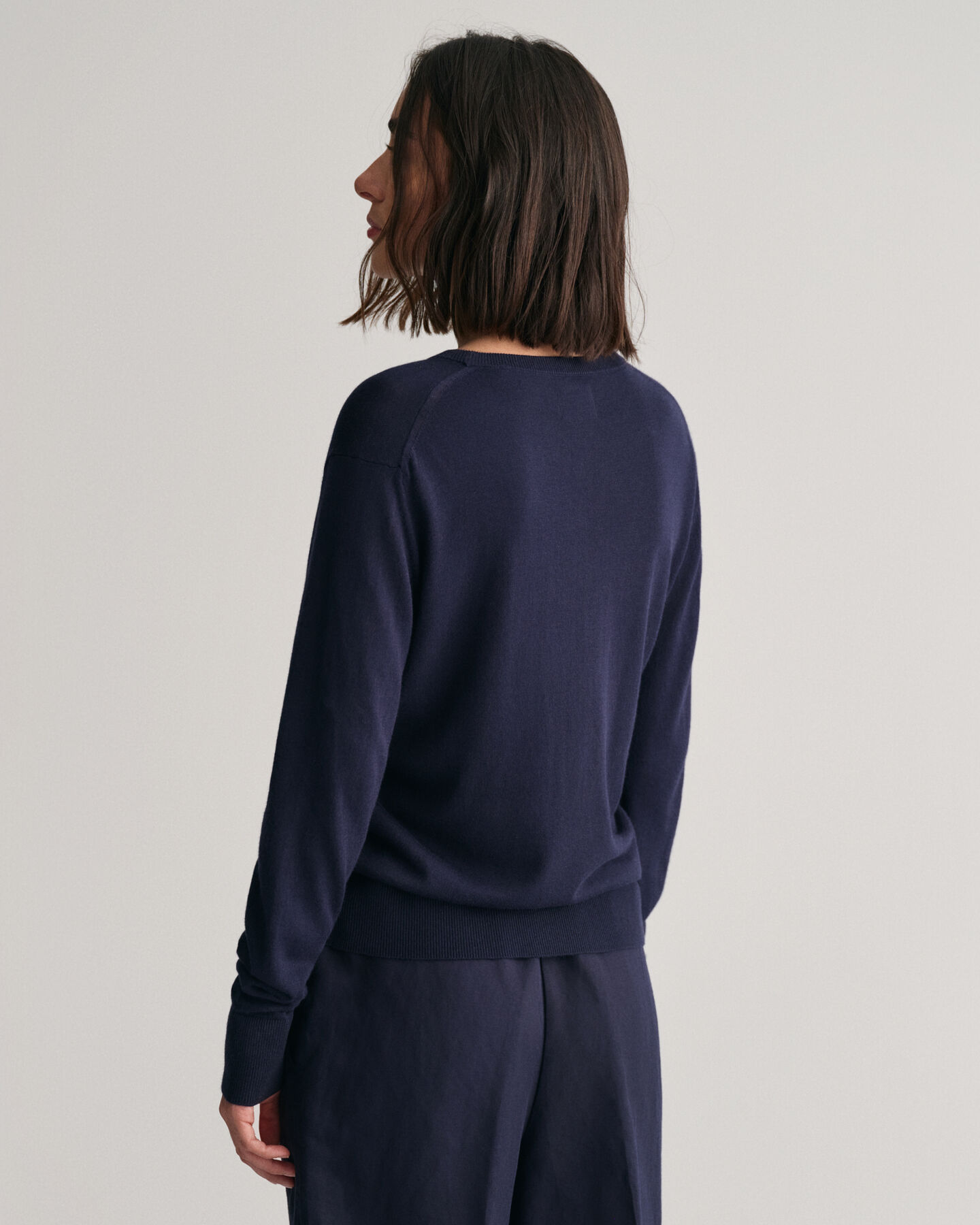 Feinstrick Rundhalspullover