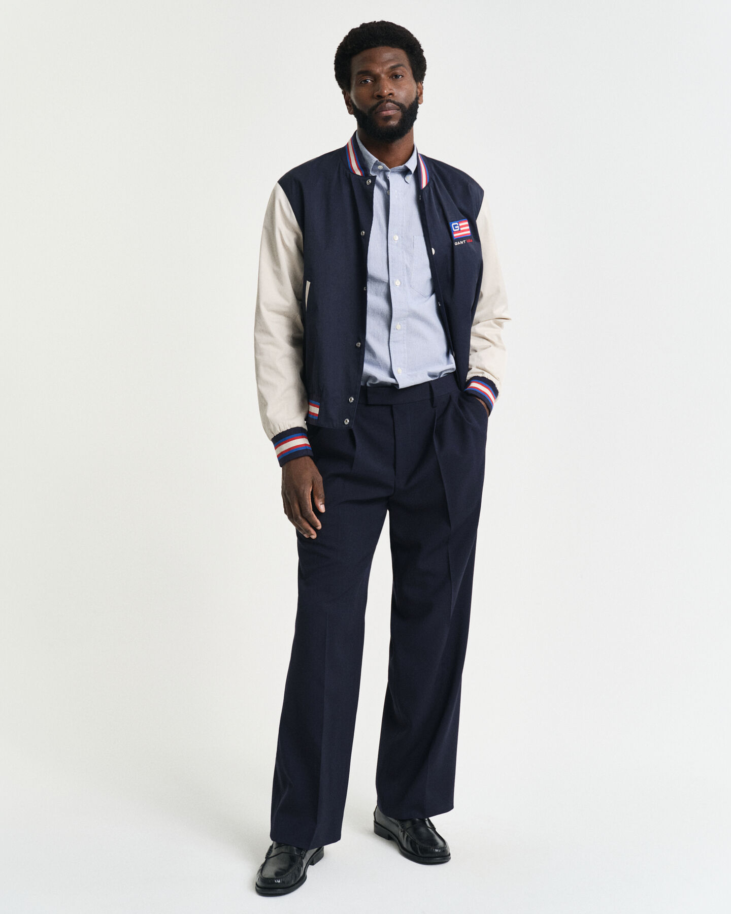 Regular Fit Dobby Dot Hemd mit Streifen