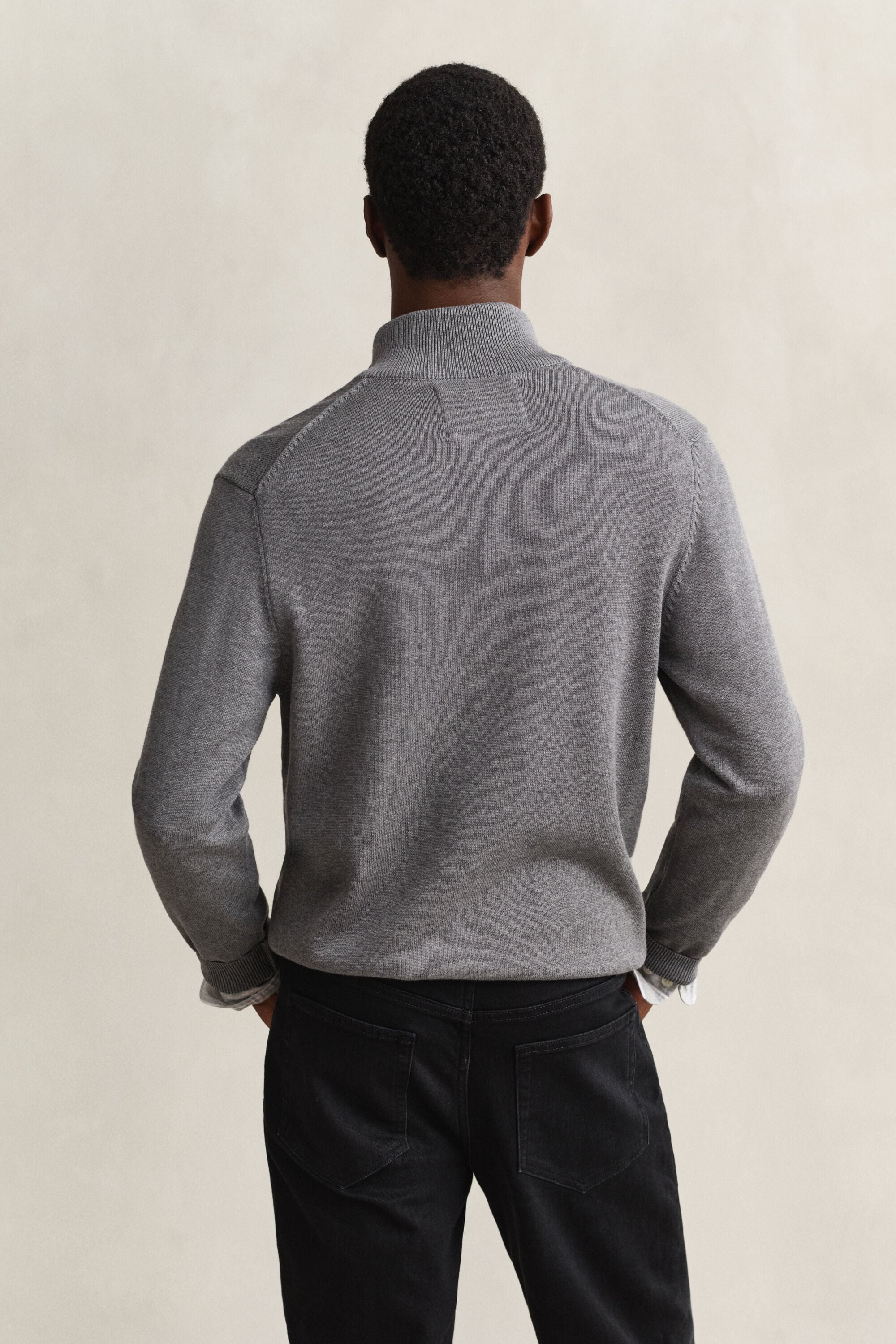 Cardigan zippé en coton décontracté