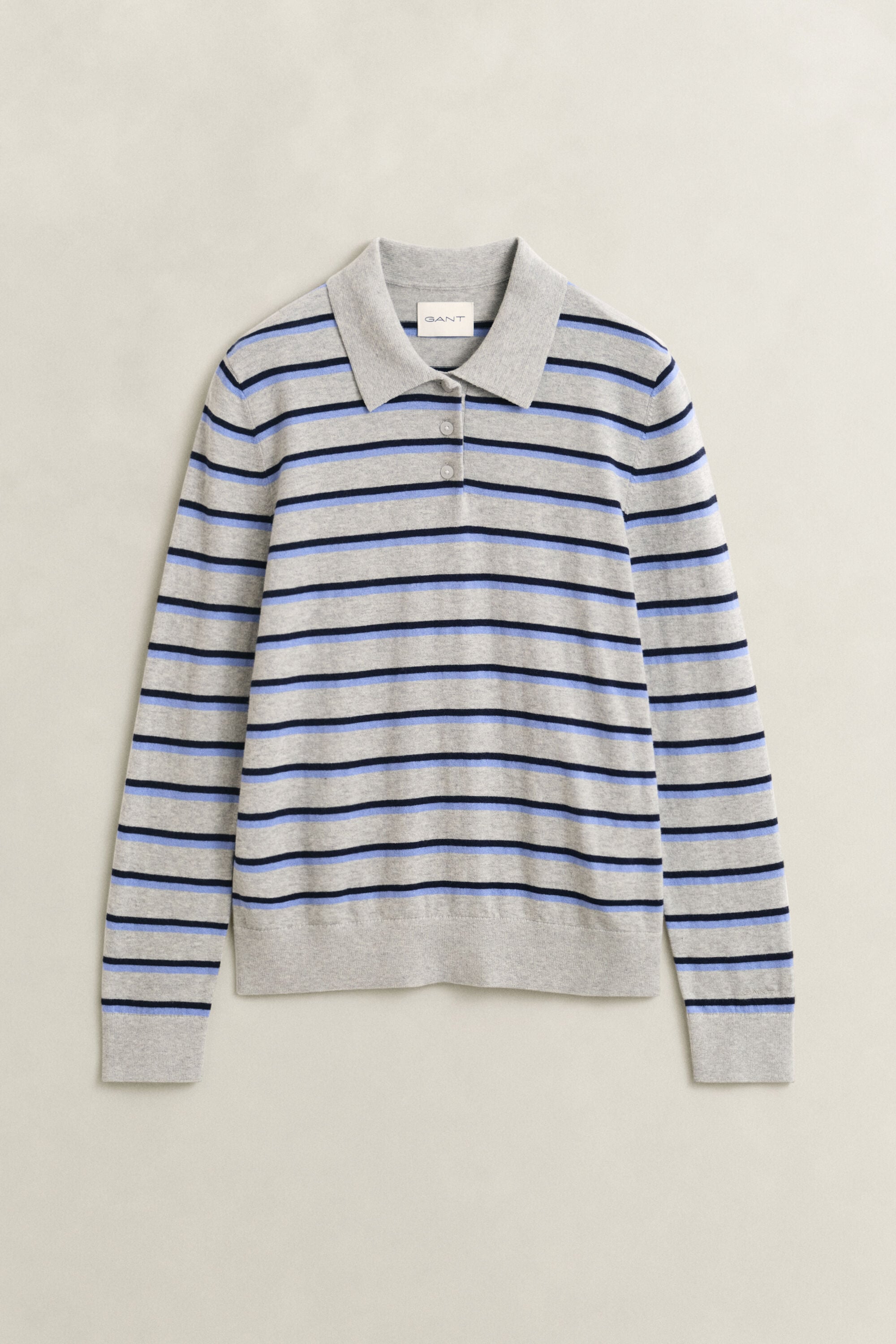 Gestreifter Feinstrickpullover