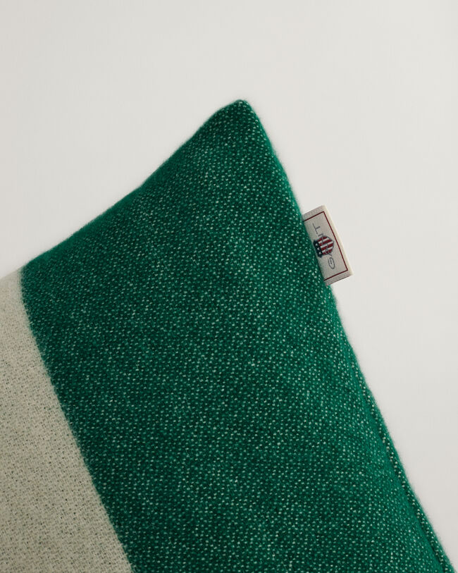 Gestreifte Kissenhülle aus Wolle