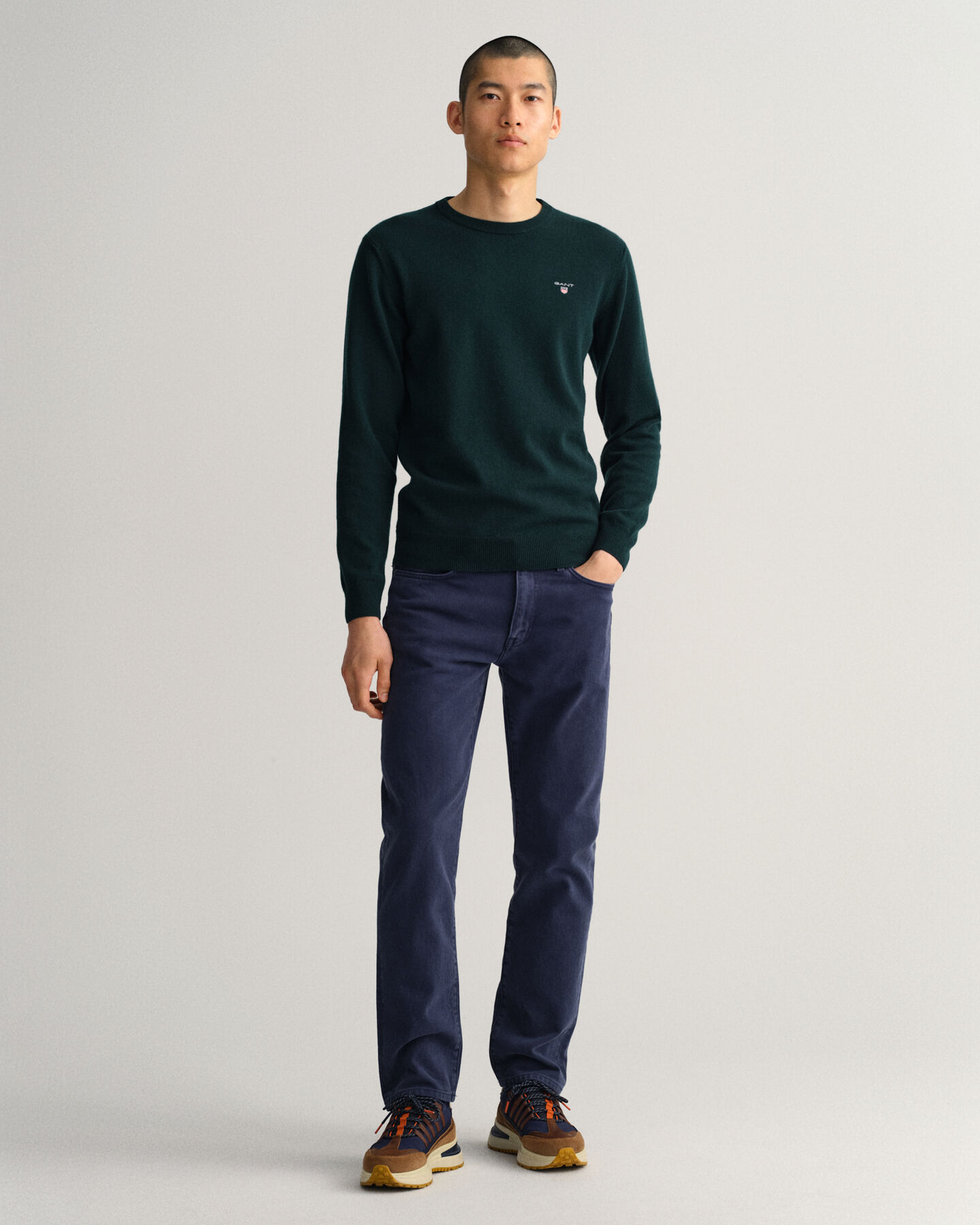 Rundhalspullover aus Super Fine Lambswool