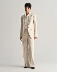 Regular Fit Stretch Leinen Blazer