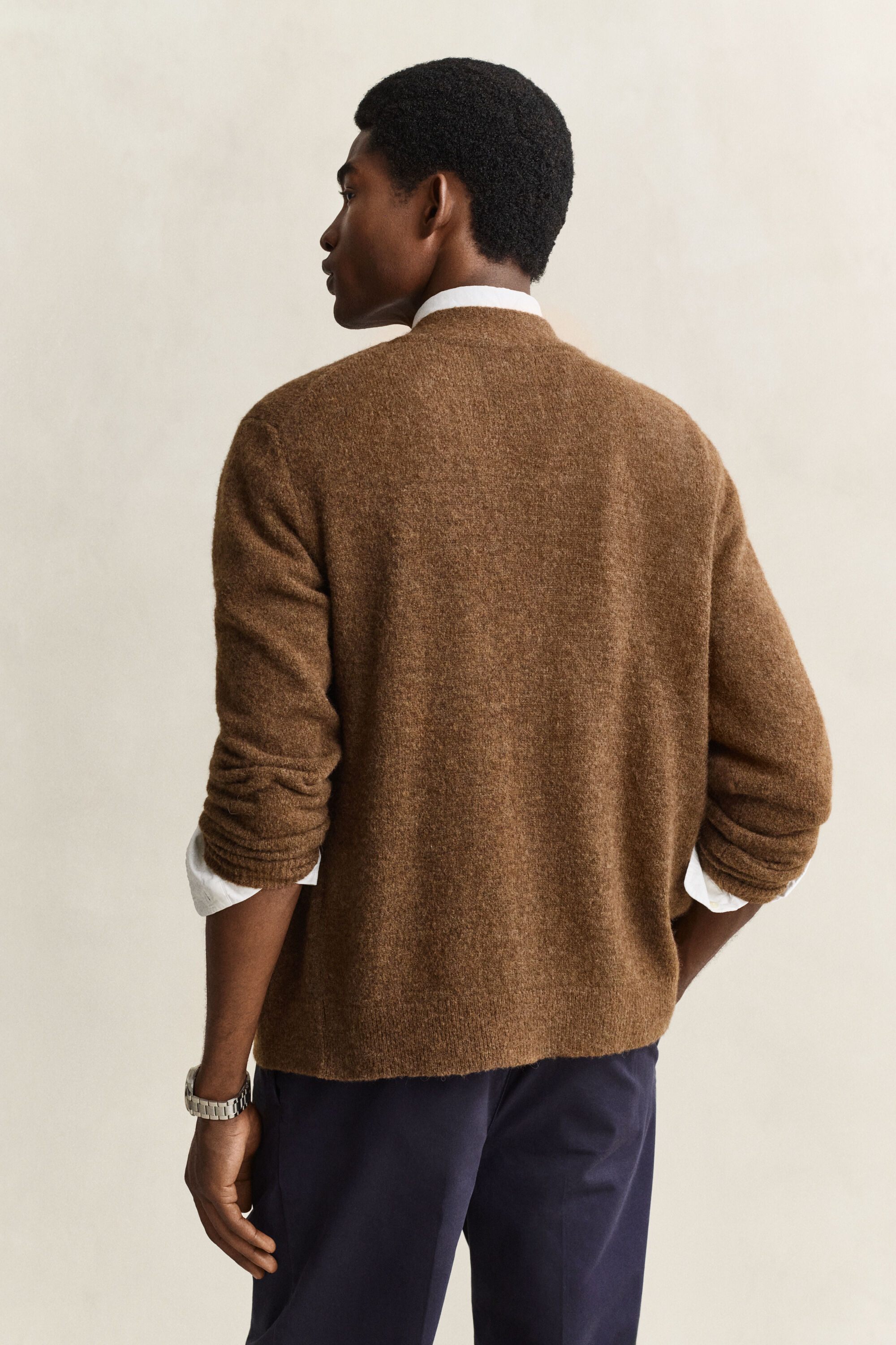 Gant x Yale Strickjacke aus angerauter Wolle