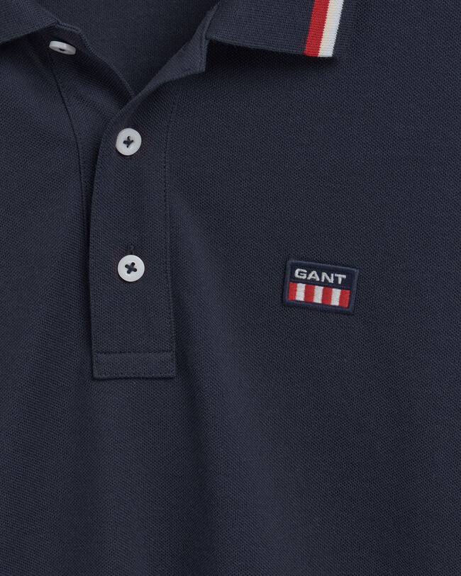 Retro Flag Piqu&eacute; Poloshirt
