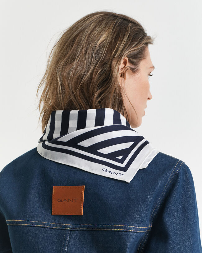 Chevron Seidenschal mit Print