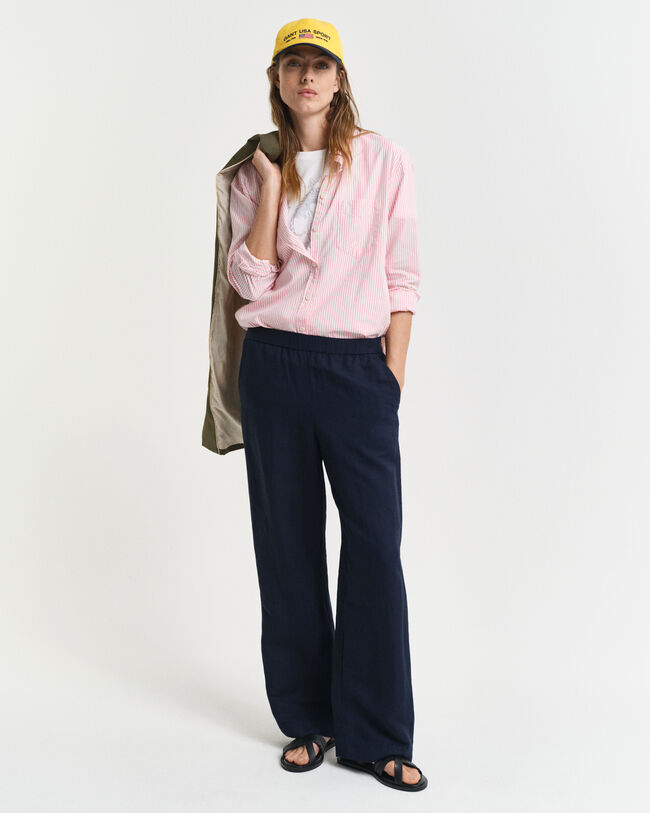 Relaxed Fit Leinenmix Pull-On Hose