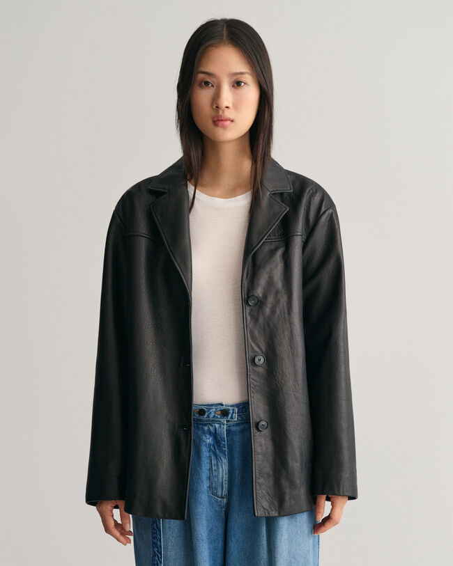 Blazerjacke aus Leder