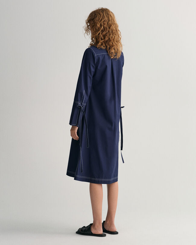 Hemdblusenkleid mit Kontrastnähten