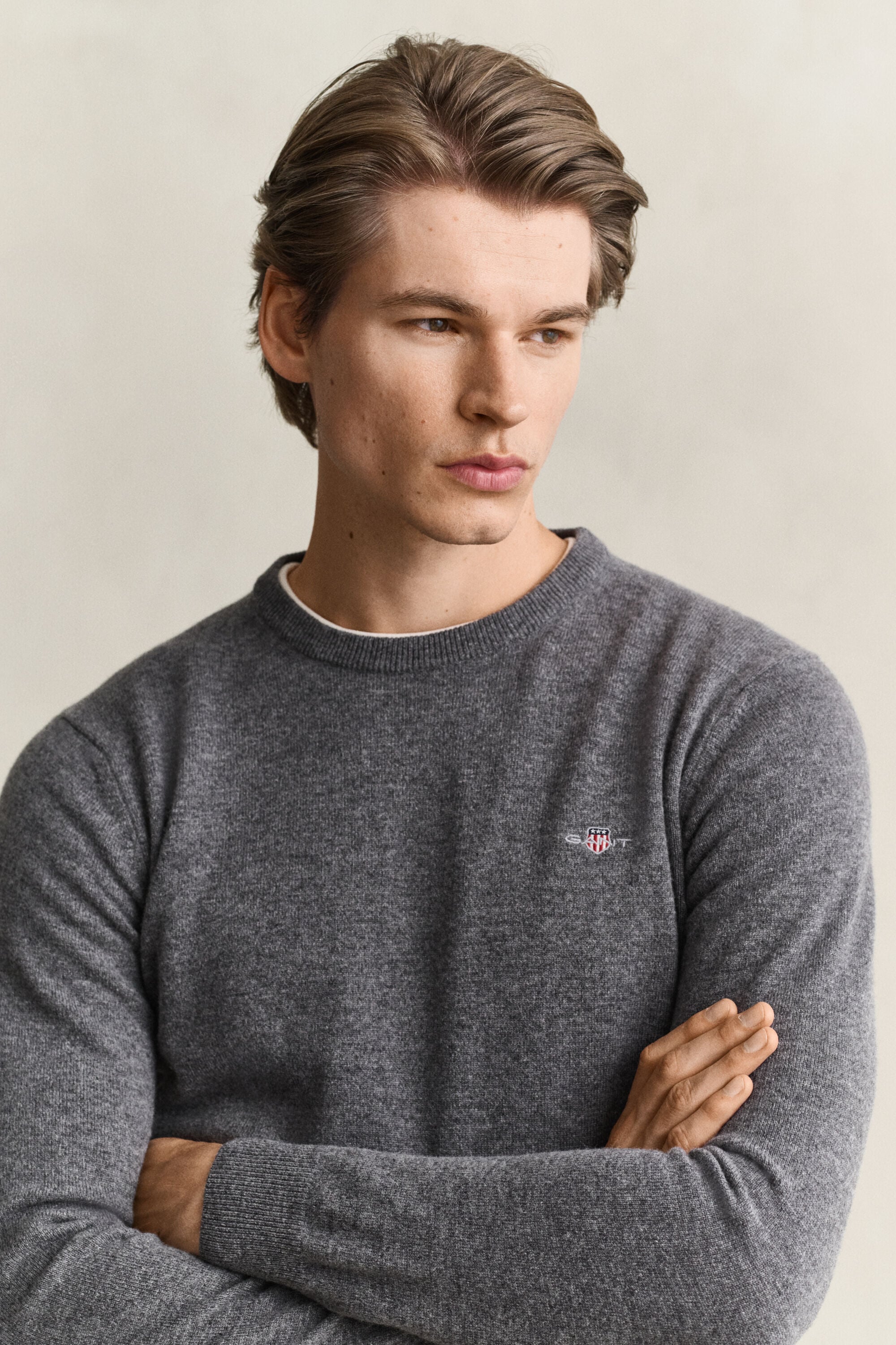 Rundhalspullover aus Lambswool