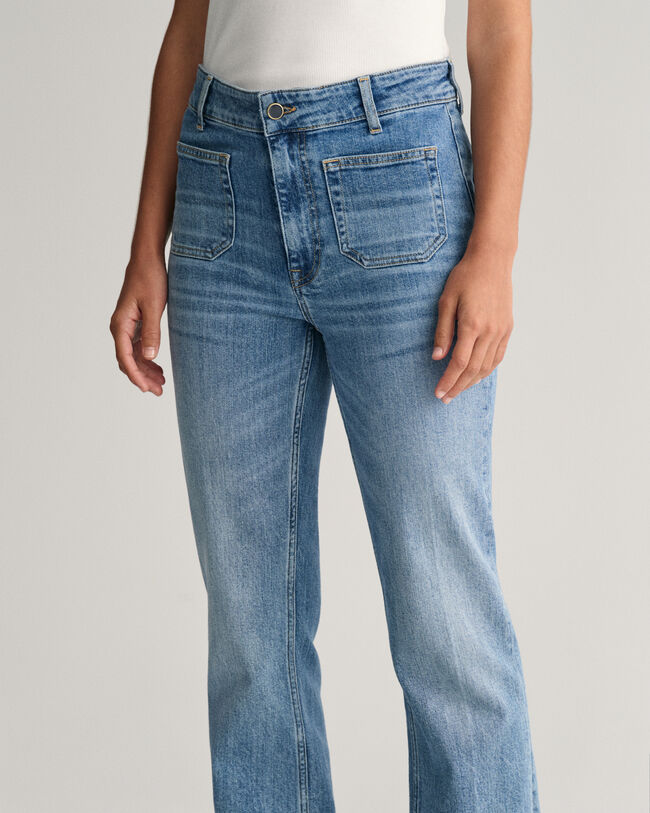 Slim Fit Schlagjeans