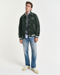 Rundhalspullover aus Baumwoll-Piqué