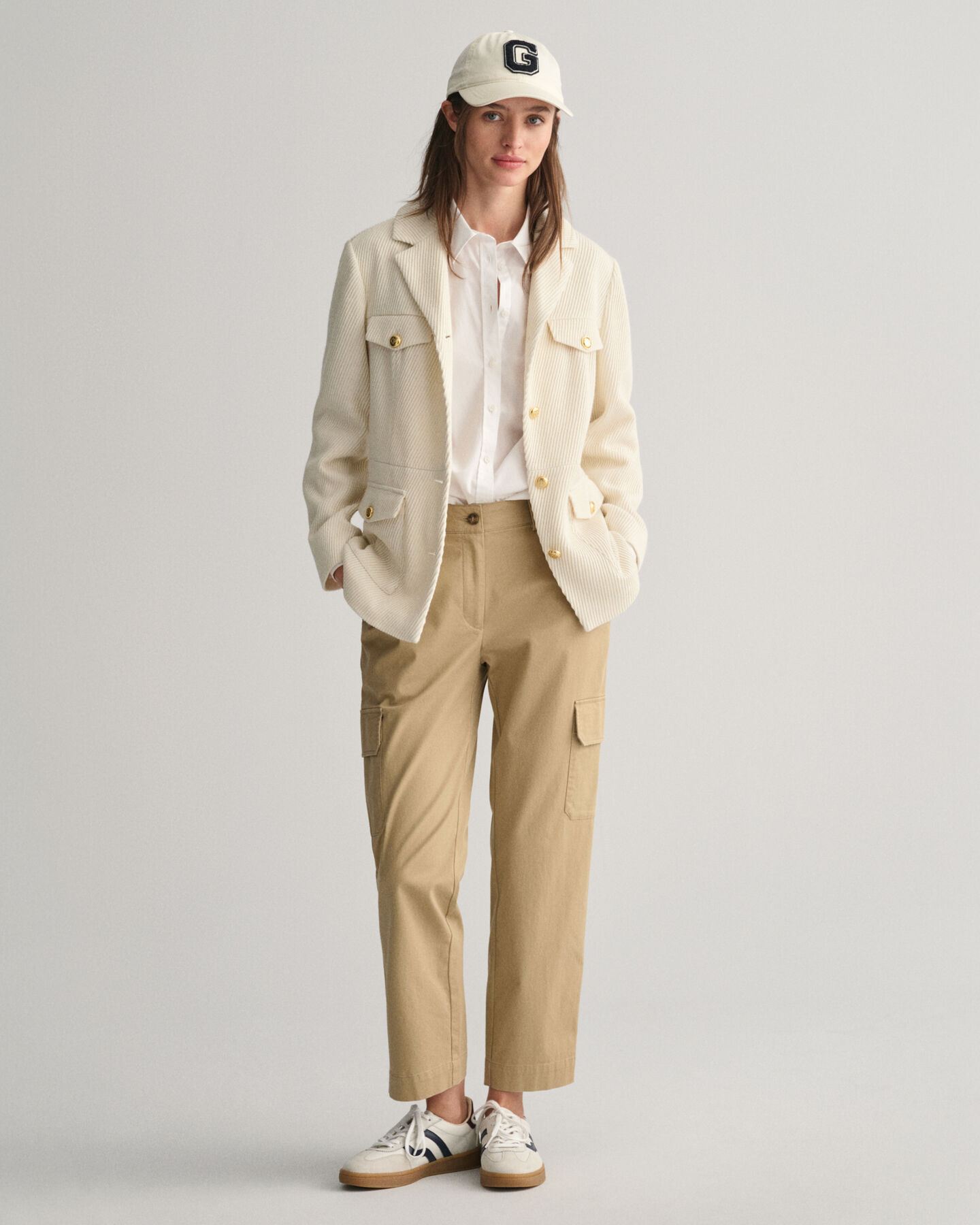 Slim Fit Blazerjacke mit Struktur