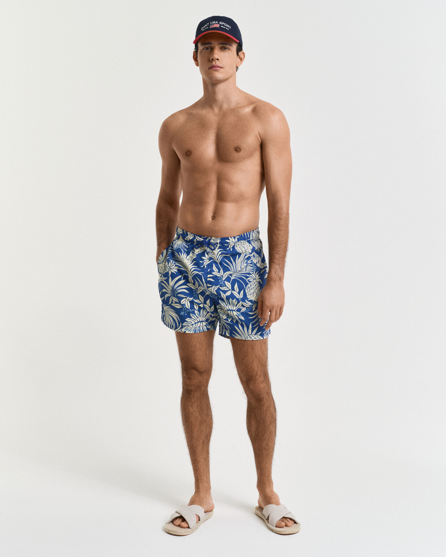 Tropical Print Badeshorts