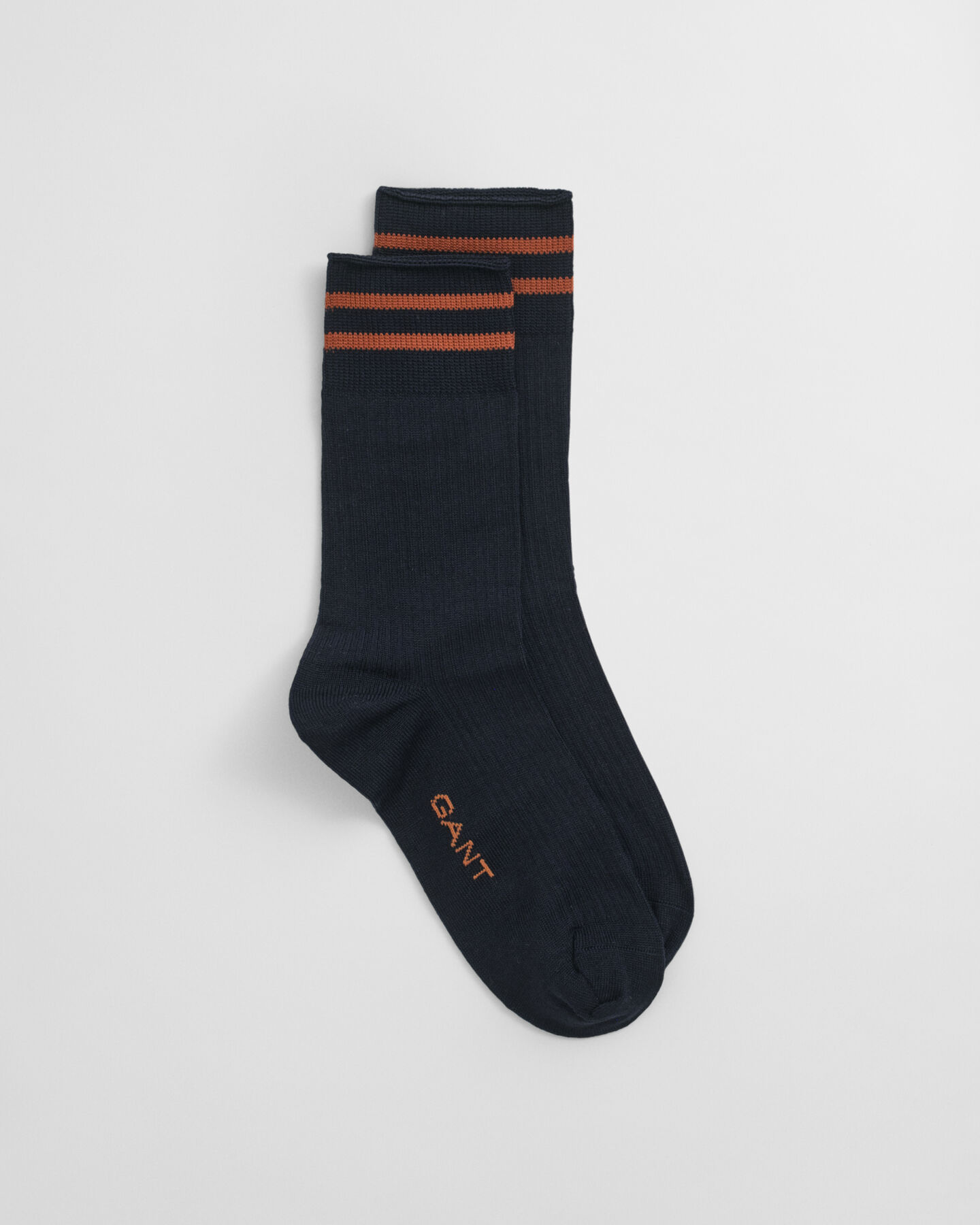 Gerippte Socken mit Streifen