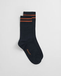 Gerippte Socken mit Streifen