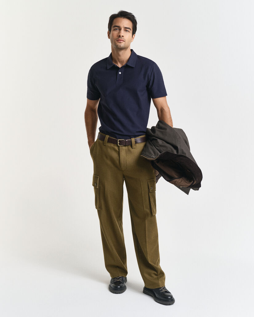 Poloshirt in Twill-Struktur