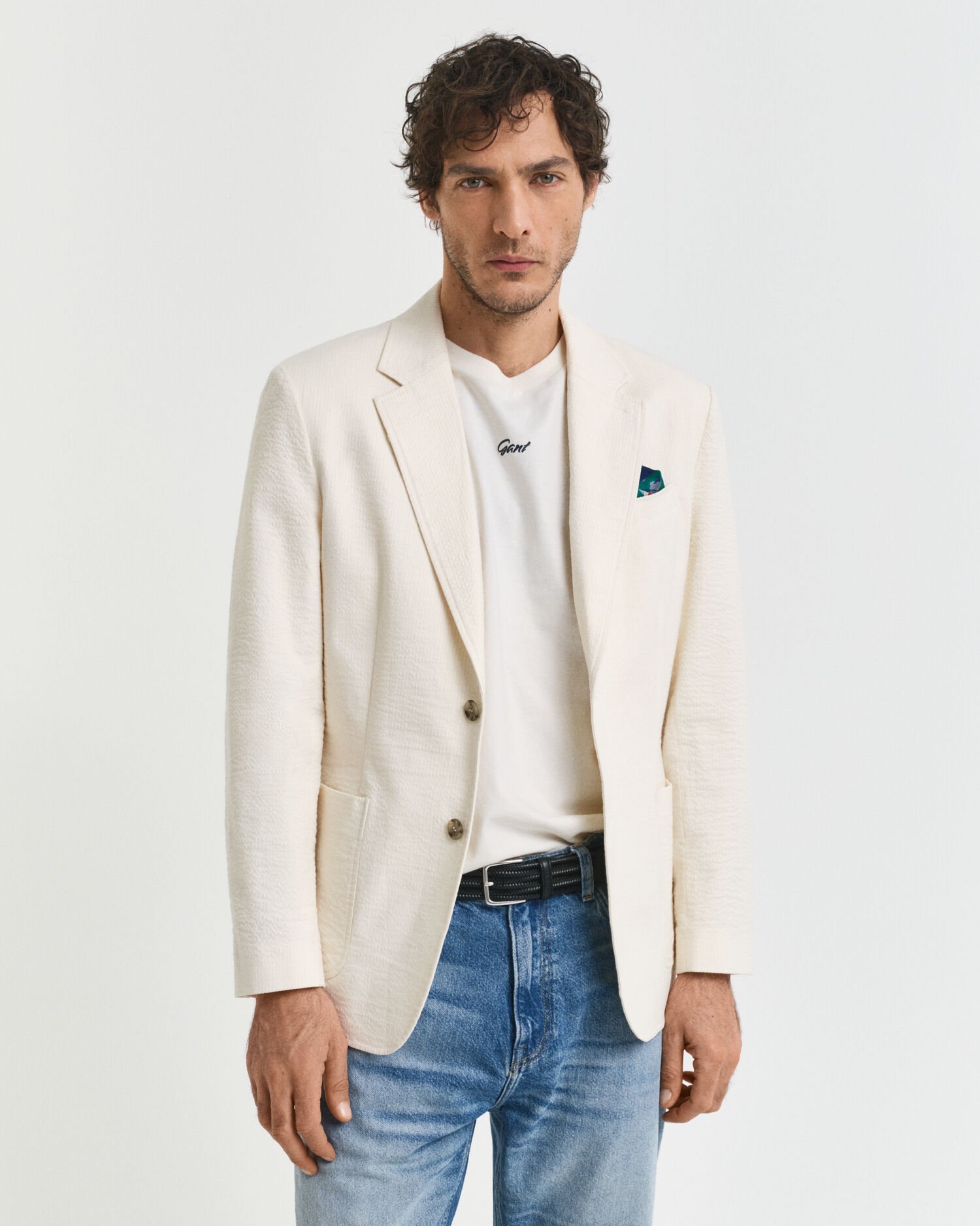 Slim Fit Seersucker Suit Jacket