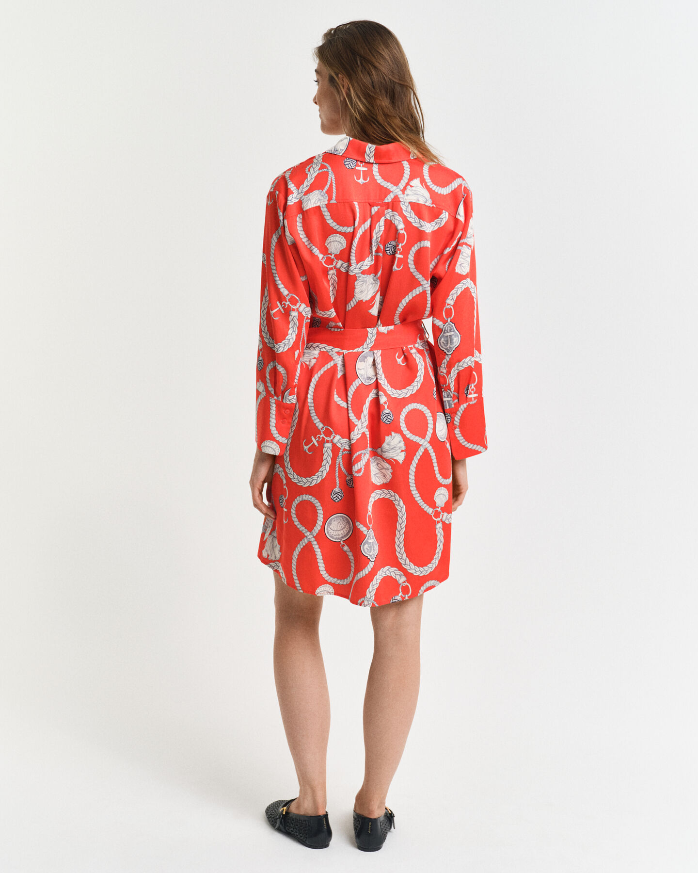 Sailing Print Hemdblusenkleid