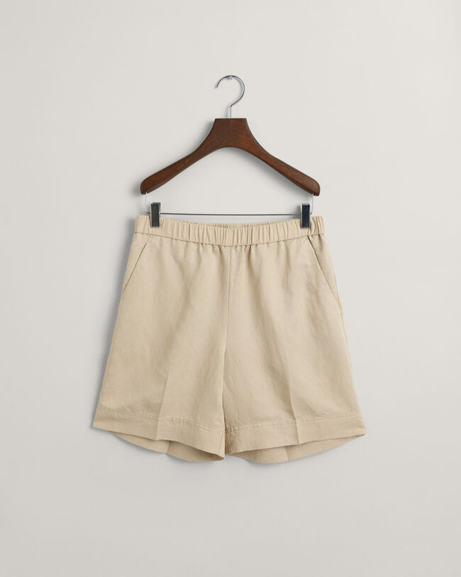 Relaxed Fit Leinenmix Pull-On Shorts