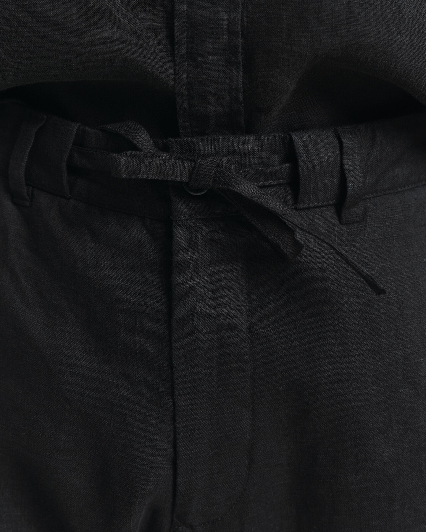 Relaxed Fit Leinen Kordelzughose