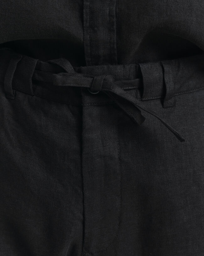 Relaxed Fit Leinen Kordelzughose