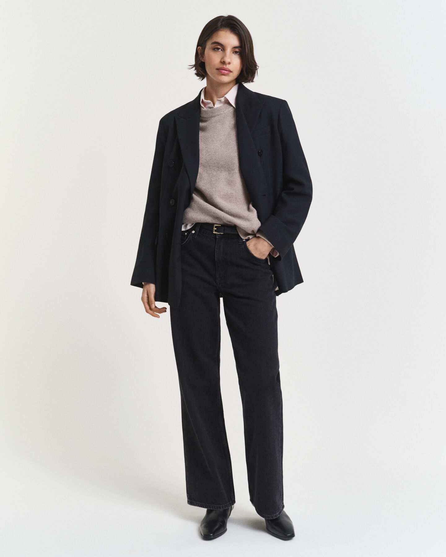 Weicher Rundhalspullover aus Wolle mit Kaschmiranteil