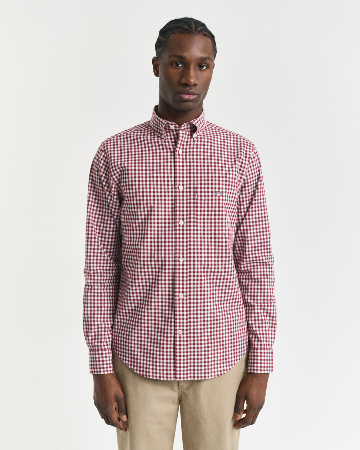 Regular Fit Classic Gingham Popeline Hemd