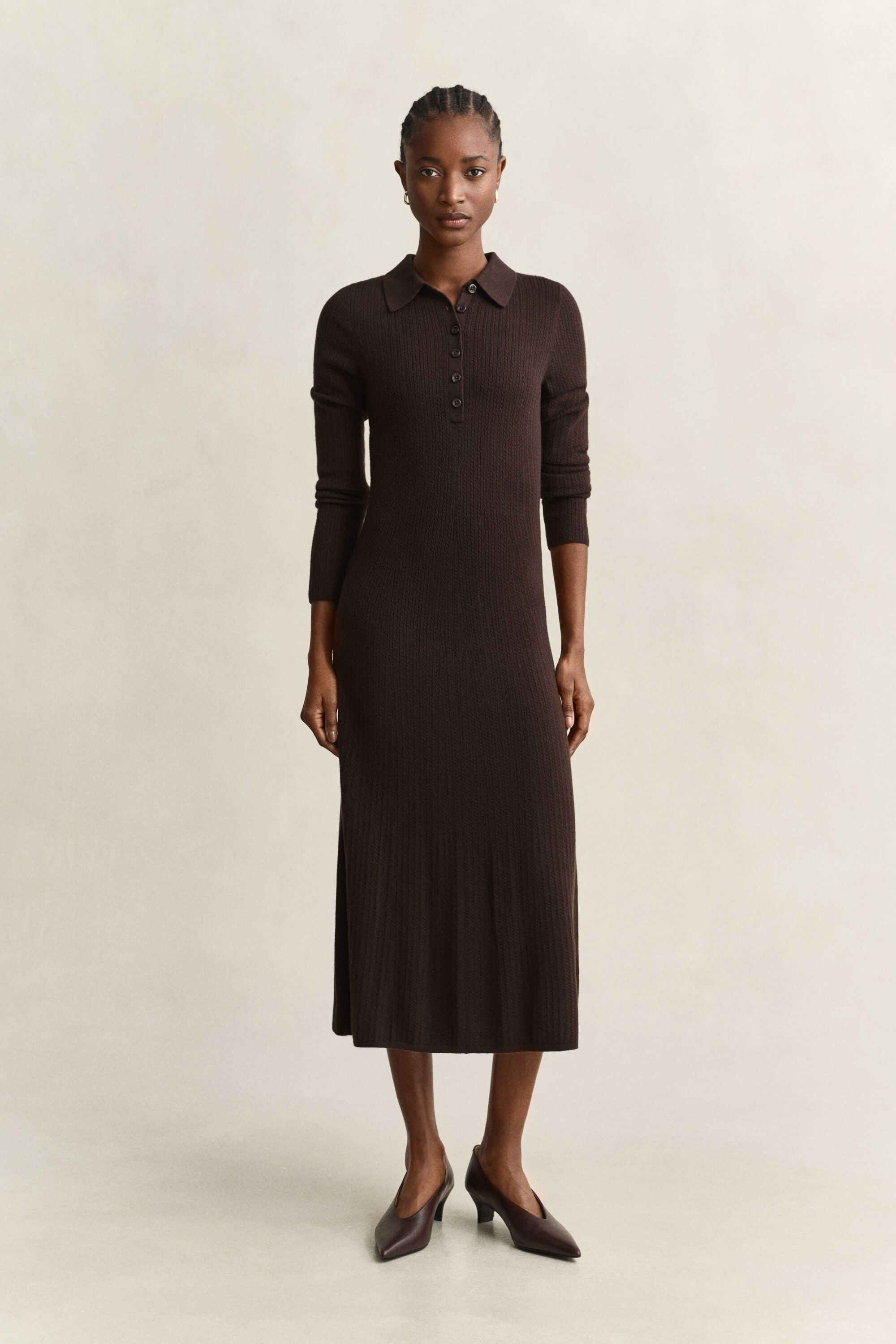 Robe en maille torsadée