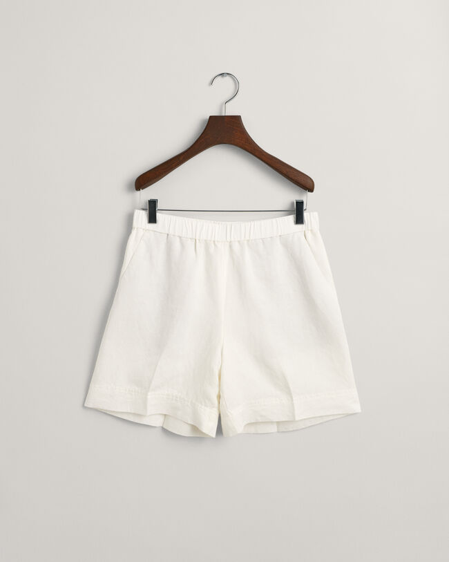 Relaxed Fit Leinenmix Pull-On Shorts
