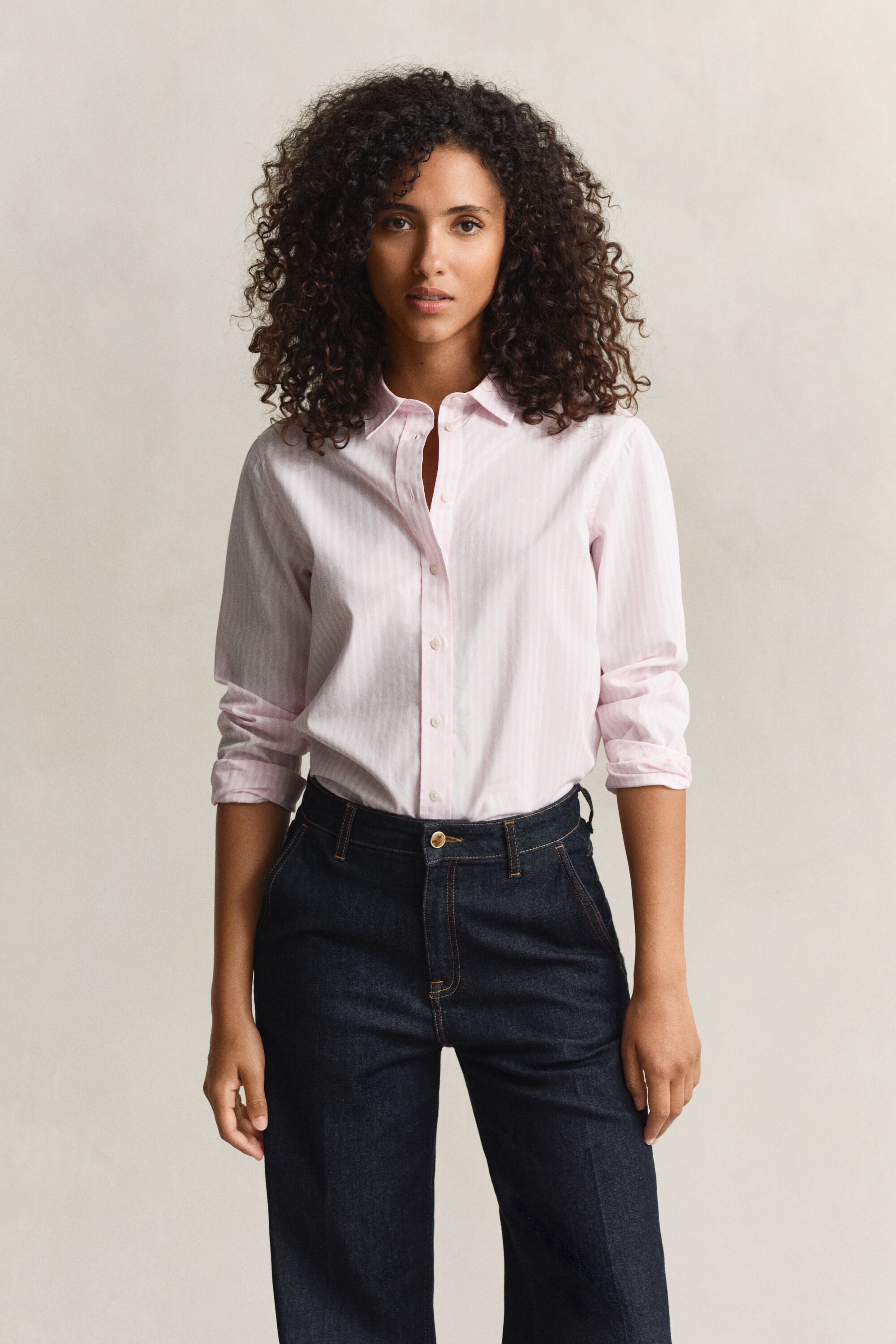 Camicia classica in popeline a righe regular fit