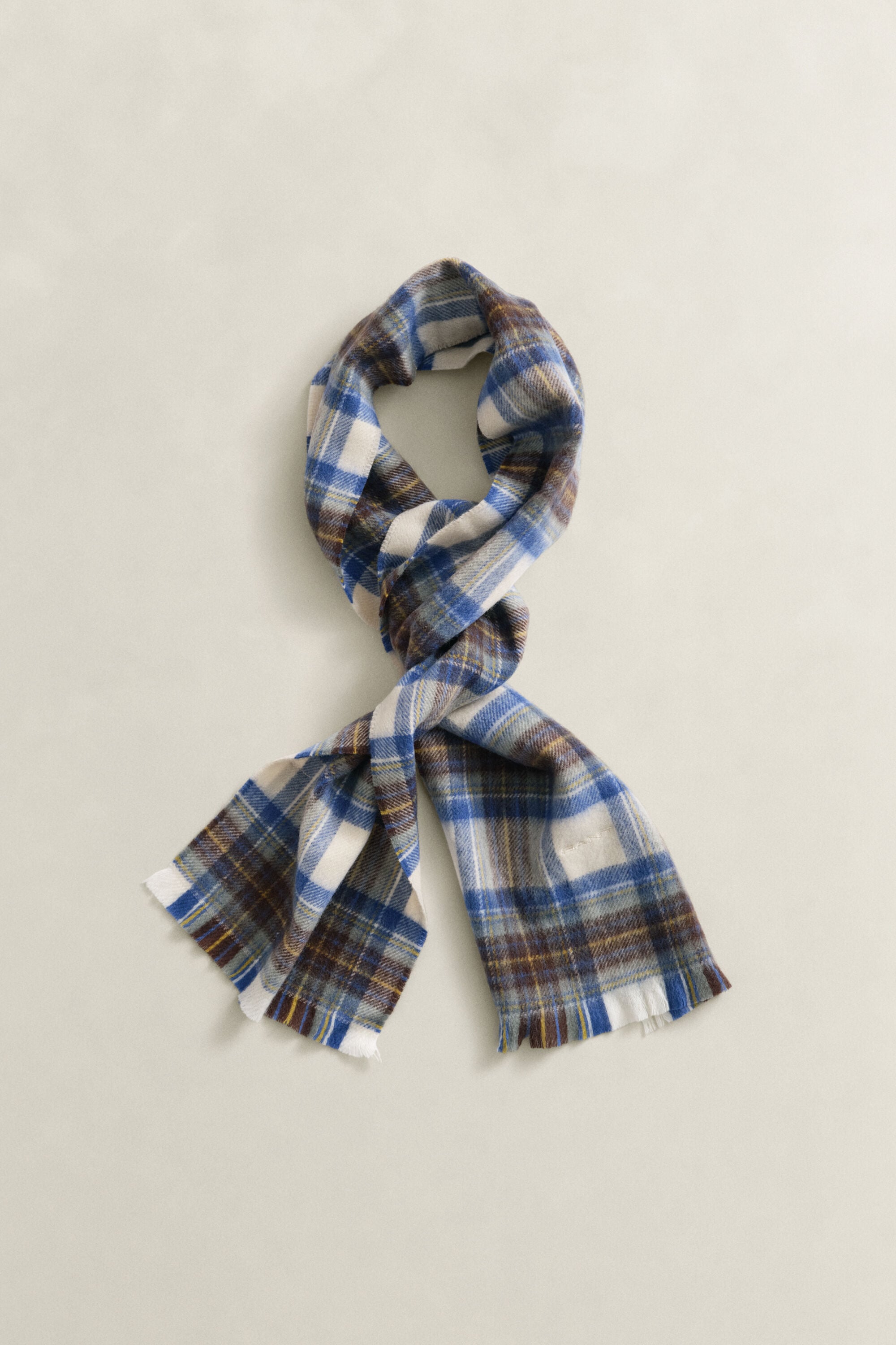 Checked Wool Scarf
