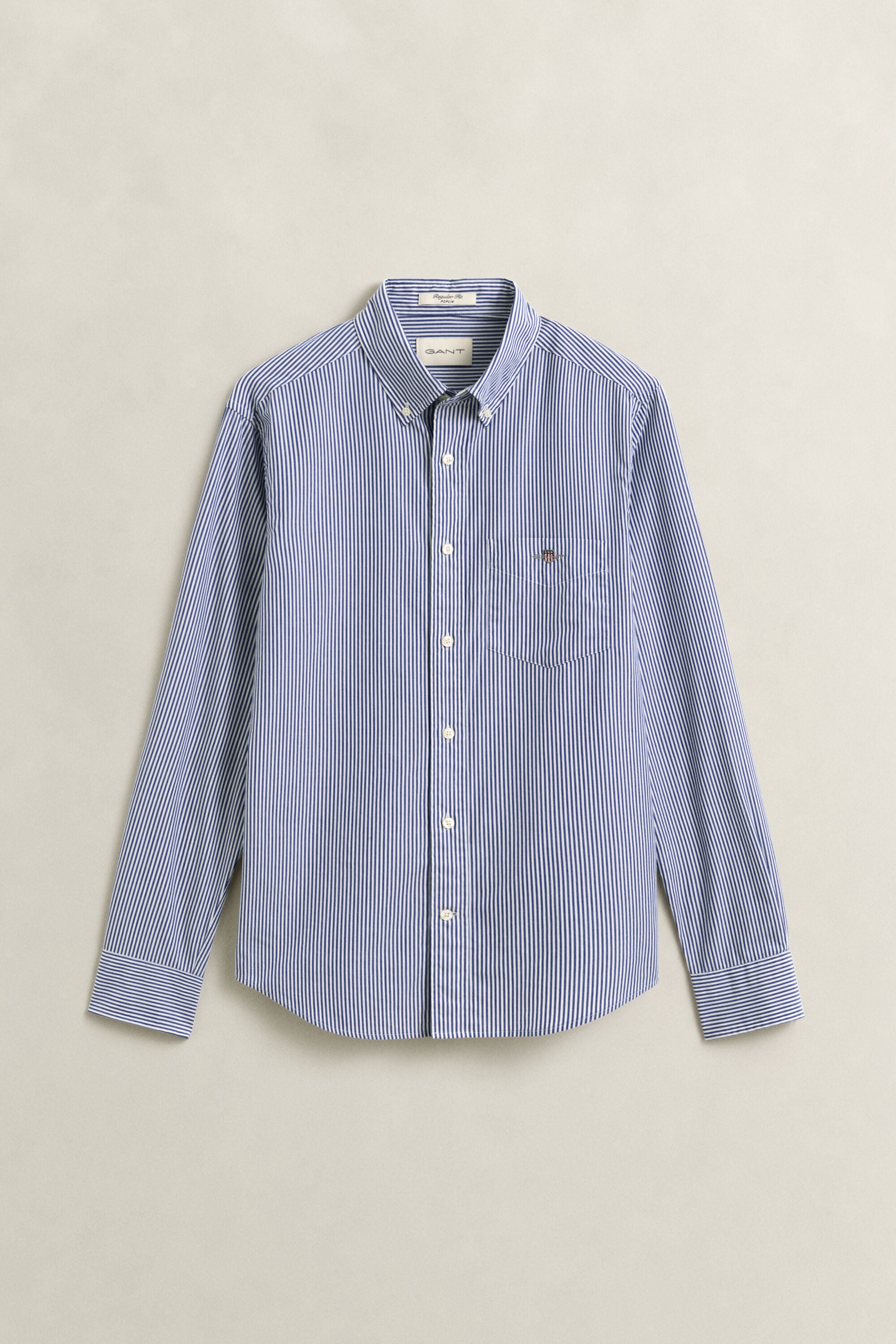 Camicia classica in popeline a righe Banker